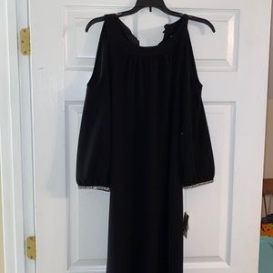 Black Nine West Cold Shoulder Dress